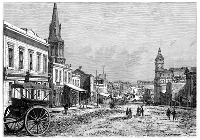 Collins Street, Melbourne, Victoria, Australia, 1800-tallet av Unbekannt