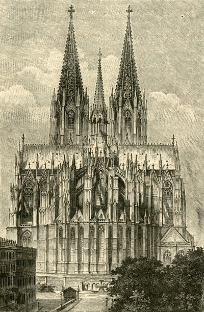Kölnerdomen, fra øst, 1890. av Unbekannt