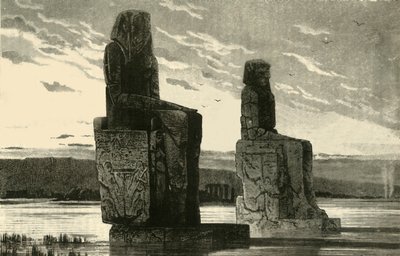 Kolossale stauer ved Theben, 1890. av Unbekannt