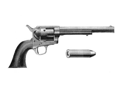 Colt Frontier revolver, oppfunnet av Samuel Colt 1814-62, c1890 av Unbekannt