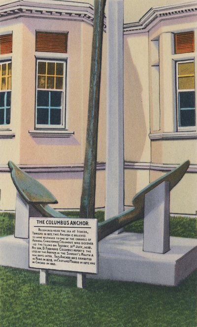 Columbus Anchor, Victoria Institute, Port of Spain, Trinidad, B.W.I., c1940-tallet. av Unbekannt