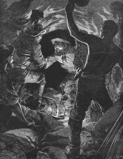 Ferdigstillelse av St Gotthard-tunnelen under Alpene, 1880 av Unbekannt