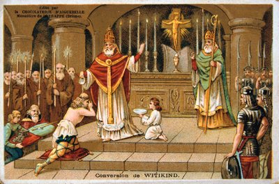 Conversion of Witikind, 785 AD, 1800-tallet av Unbekannt