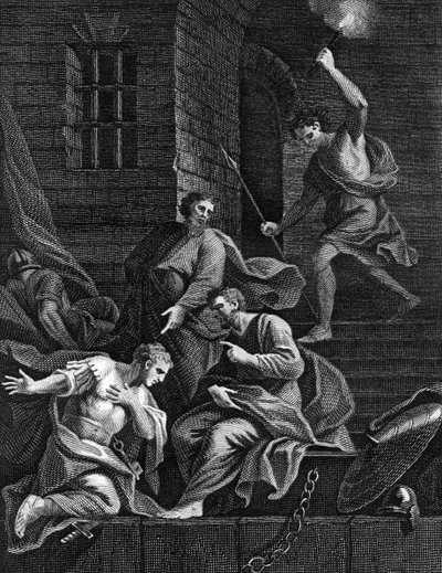 Konvertering av fangen, 1815 av Unbekannt