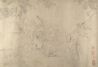 Kopi etter The Sixteen Luohans, 1800-begynnelsen av det 20. århundre. av Unbekannt
