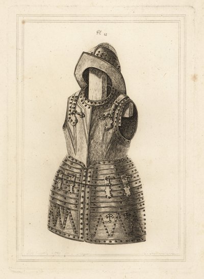 Corcelet eller drakt av lys arquebus rustning og morion hodeplagg fra Tower of London av Unbekannt