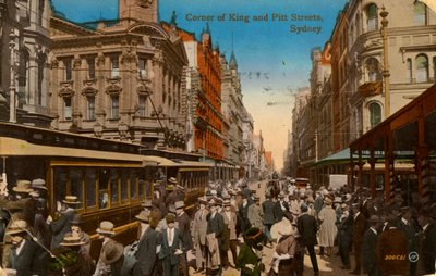 Corner of King and Pitt Streets, Sydney, New South Wales, Australia, c1917 av Unbekannt