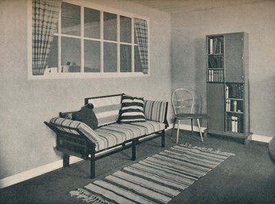 Hjørne av stue designet av prof. Karl Pullich, 1928 av Unbekannt