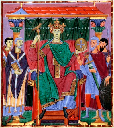 Kroning av Otto III, tysk konge, c998 av Unbekannt