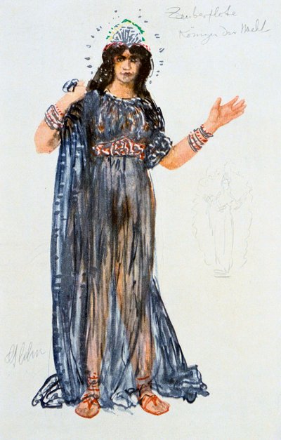 Kostymedesign for Nattens Dronning, 1913 av Unbekannt