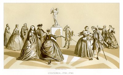 Kostymer, 1720-1740, 1885 av Unbekannt