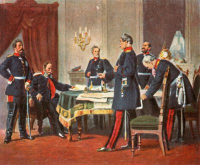 Krigsrådet i Versailles, 1870, 1936. av Unbekannt