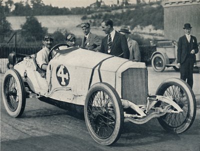 Grev Zborowski, den yngre, på en Mercedes, 1937 av Unbekannt