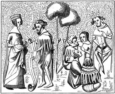 Court of Love, Provence, Frankrike, 1300-tallet 1849 av Unbekannt