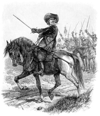 Cromwell i slaget ved Marston Moor, 2. juli 1644, 1800-tallet av Unbekannt