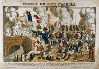 Kryss av Arcola-broen, 15. november 1796, 1800-tallet av Unbekannt