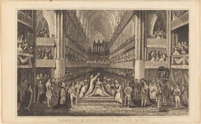 Kroning av dronning Victoria, 28. juni 1838 [høyre halvdel], 1800-tallet. av Unbekannt