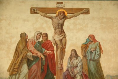 Korsfestelse. Saint-Didier kirke Voreppe Frankrike av Unbekannt
