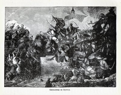 Korsfarere i kamp, 1882 av Unbekannt