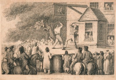 Cudgel Playing, 1799. av Unbekannt