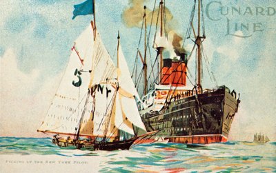 Cunard Line - Henter New York Pilot, c1904. av Unbekannt