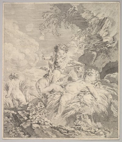 Amorer som kiler hverandre, 1700-tallet. av Unbekannt