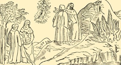 Dante in Purgatory Sees The Vision of Beatrice, c1930. av Unbekannt