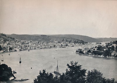 Dartmouth - generell visning, viser Britannia Floating Naval College, 1895 av Unbekannt