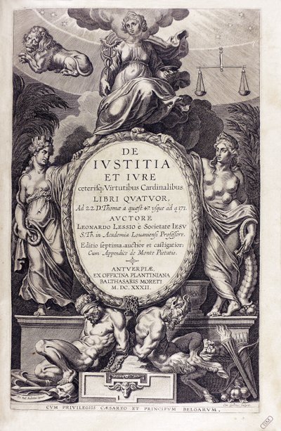 De iustitia et iure av Leonardus Lessius, 1632. av Unbekannt