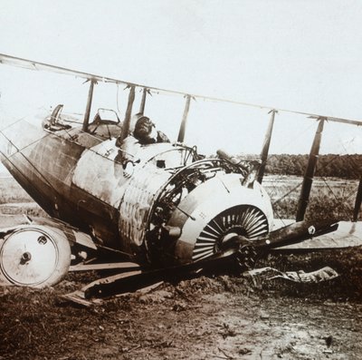 Død pilot i styrtet Salmson-fly, c1914-c1918 av Unbekannt