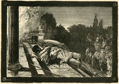 Alkibiades død, 1890. av Unbekannt