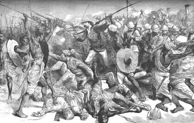 Oberst Burnabys død, c1885 av Unbekannt