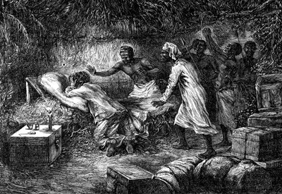 David Livingstones død, skotsk misjonær og oppdagelsesreisende, 1. mai 1873 1877 av Unbekannt