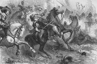 Falklands død, i Newbury, 20. september 1643, c1880 av Unbekannt