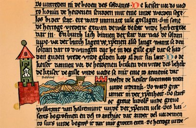 Død av Frederick Barbarossa, c1154, 1907. av Unbekannt