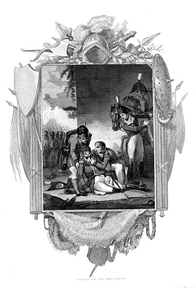 Død av generalløytnant Sir John Moore, britisk soldat, La Coruna, Spania, 1809 av Unbekannt