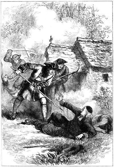 Død av Sebastien Rale, fransk jesuittmisjonær i Amerika, 1724 c1880 av Unbekannt