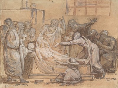 Sokrates død, 1800-tallet. av Unbekannt