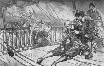 Van Tromps død, 10. august 1653, c1880 av Unbekannt