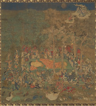 Den historiske Buddha Nehan-zus død, 1300-tallet. av Unbekannt