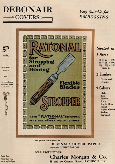 Debonair Covers - Ratonal Stropper barberblader, 1909. av Unbekannt