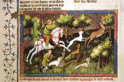 Hjortejakt, 1400-tallet av Unbekannt