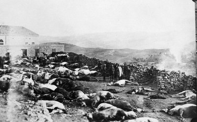Forsvar av Citadelle of Rachaya, Druze-opprøret, Jabal al Druze, Syria, 1925 av Unbekannt