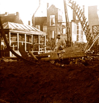 Deinze stasjon, Flandern, Belgia, c1914-c1918 av Unbekannt