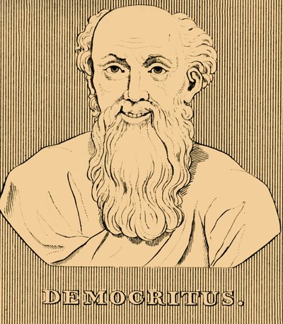 Demokrit, c460-370 f.Kr., 1830 av Unbekannt