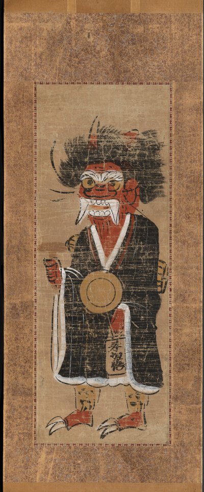 Demonmedlemmer og mennesker g te lick f te demons minnesmerke Buddha, 1700-tallet. av Unbekannt