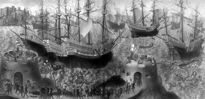 Henry VIIIs avgang fra Dover, mai 1520, 1902 av Unbekannt