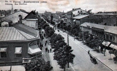 Deribasovskaya Street, Odessa, Russland, midten av 1800-tallet av Unbekannt