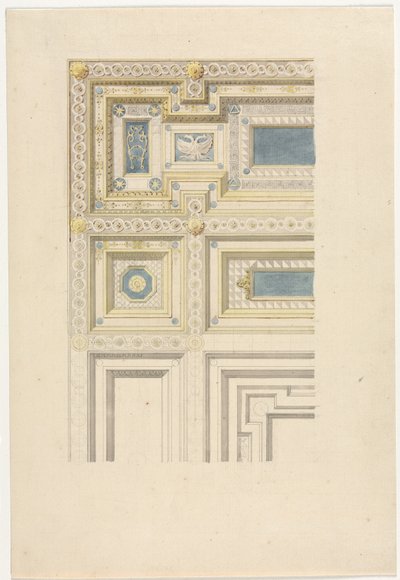 Design for dekorativt tak, 1800-tallet. av Unbekannt