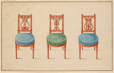 Design for tre stoler av Unbekannt